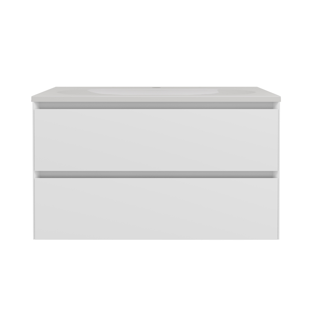 Тумба подвесная Vincea Luka Soft-Touch 80 Белый матовый