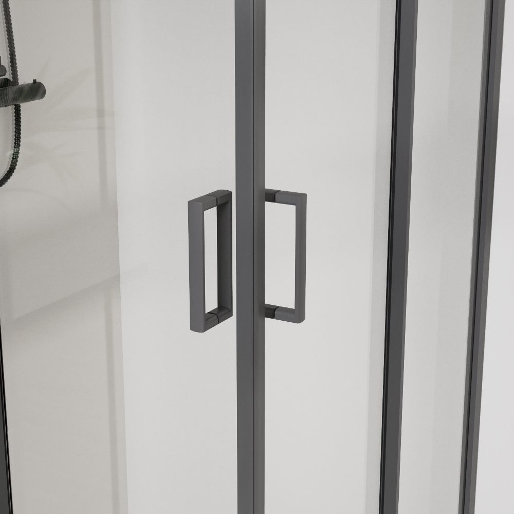 Душевой уголок Vincea City Вороненая сталь / Прозрачное — изображение 3